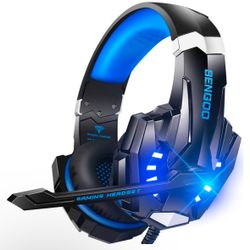 G9000 Stereo Gaming Headset for PS4 PC Xbox One PS5 Controller, Noise Cancelling Over Ear Headphones w Mic