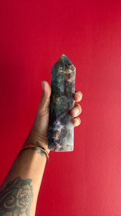 Large Fluorite Crystal Tower Point