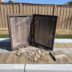 Wedding Alternative Guest Book With Hearts & Frame