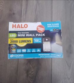 Halo LED Mini Wall Pack Outdoor Light Bronze