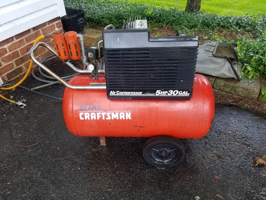 Sears craftsman 220v 5hp 30 gallon air compressor