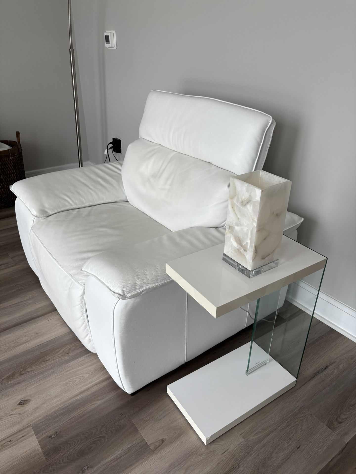 White Leather Recliner Chair (retail Price Is Plus $1500)