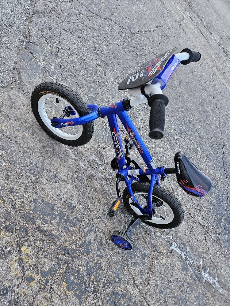 12" kids bike with training wheels