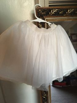 Cream glitter tutu skirt