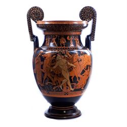 The death of Talos Red Figure Krater Vase Ancient Greek Pottery Museum Copy