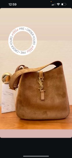 YSL Brown tote with gold hardware