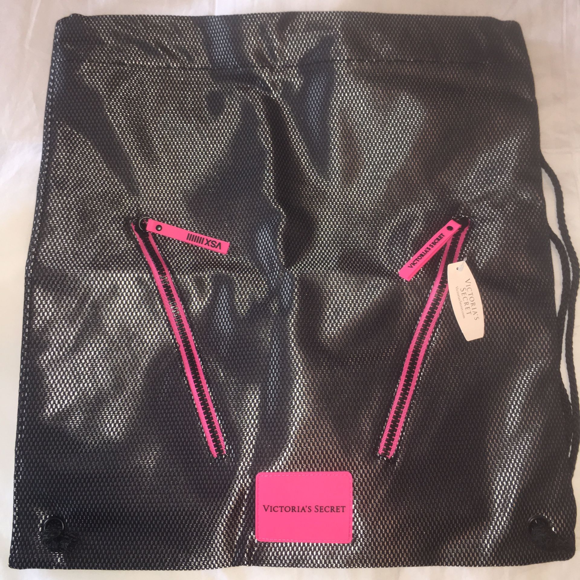 Victoria’s Secret Tote / Shoulder Bag. NEW/UNUSED. Black & Pink. $85 Retail. 16” x 17”. Pick up in Dublin.