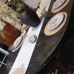 Wooden Rustic Dinner Table  No Chairs Included