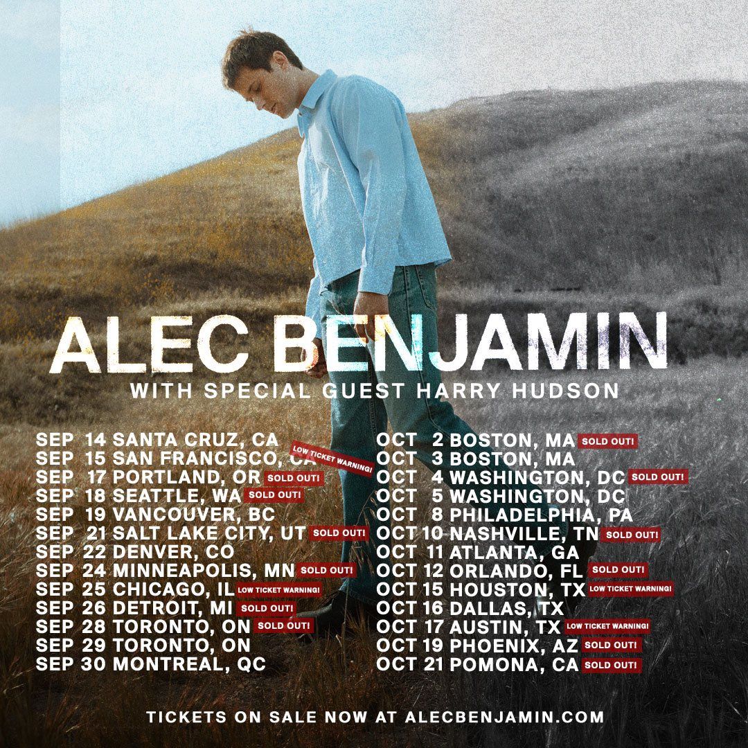 2 Tickets To SOLD OUT Alec Benjamin show @ The VanBuren Oct 19 