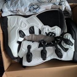 A.R.C. Corona Dirt Bike Boots - White - Size 10 (Worn Once!)