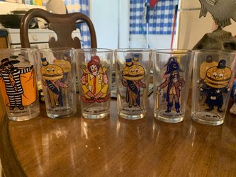 Set of six 1976 Ronald McDonald Glasses