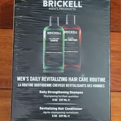NEW Brickell Men's Revitalizing Hair Care Routine - Shampoo &Conditioner Set