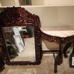 Mirror And Table Dining Room/living Room