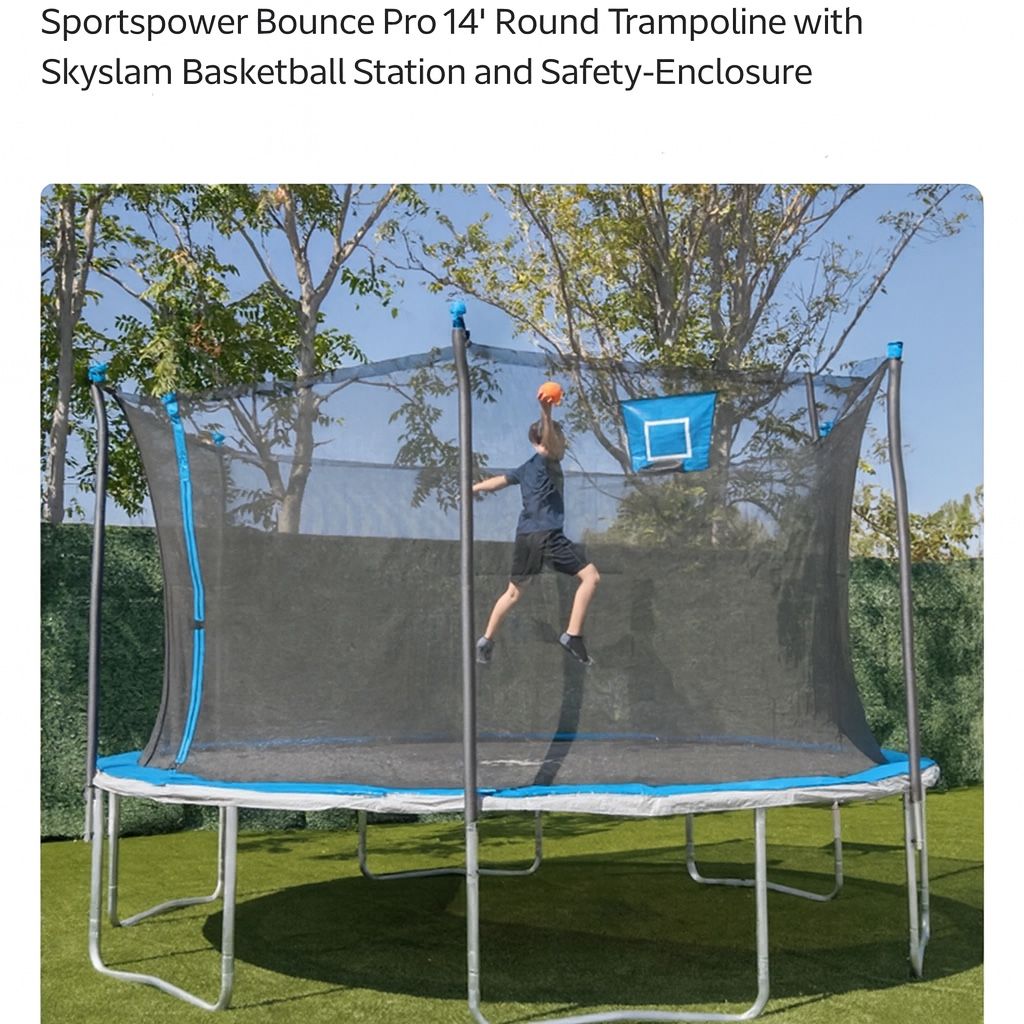 Trampoline W/ Basketball