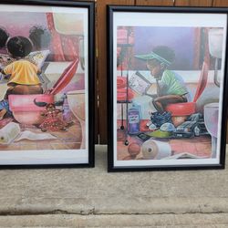 Framed "Bathroom" Art
