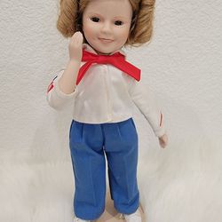 Shirley Temple 14" Porcelain Doll 1991 20th Century Fox Film- MBI Sailor Uniform