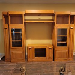 Entertainment Center Solid Oak