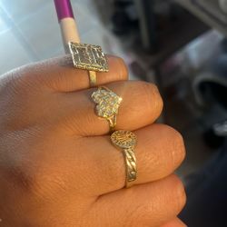 real 10k heart nugget ring 