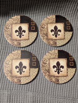 NatureStone Fleur‐de‐Lis Coaster Set – Set of 4