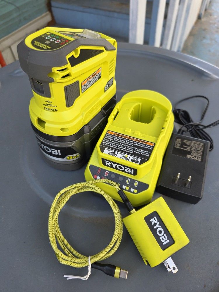 Ryobi 150 Watt Power Inverter With 9ah Ryobi Battery