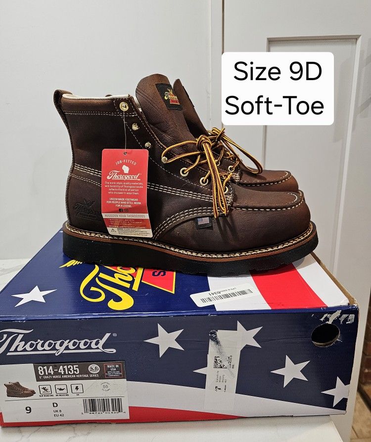 Thorogood Soft Toe Work Boots Size 9