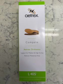 Aetrex L405 Men’s Size 10 Compete Orthotics Metatarsal Support New Open Box