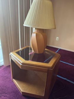 Four Piece Wooden Furniture Set (lamps Included)