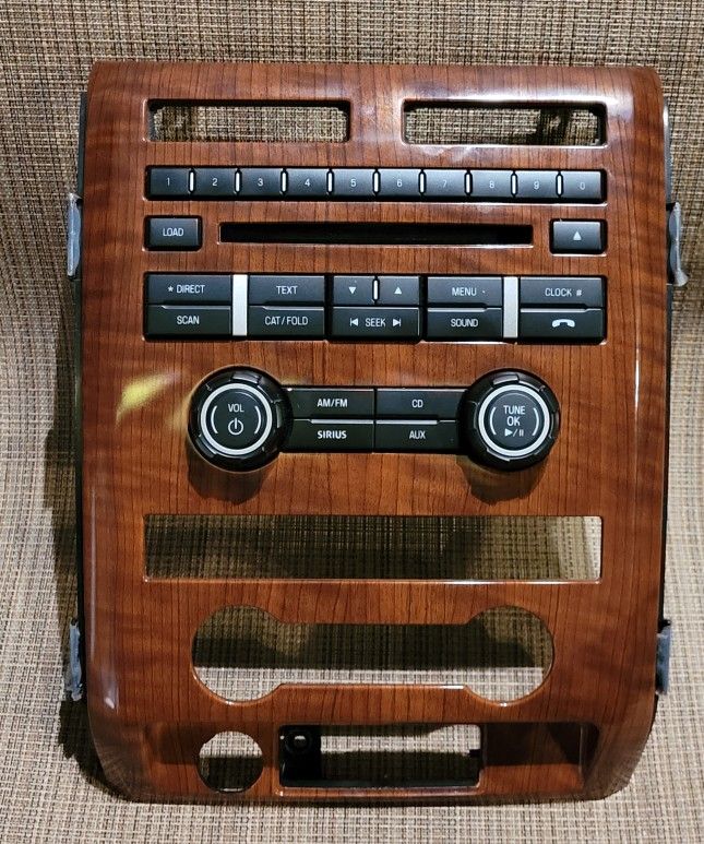 09-14 Ford F-150 Radio / Temperature Dash Woodgrain Bezel with Radio Controls