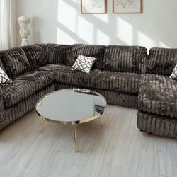 Brown Oversized Sectional