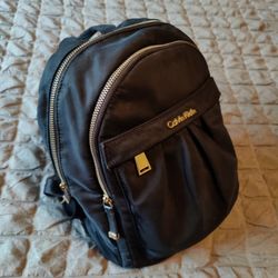 Calvin Klein Black & Gold Nylon Mini Backpack