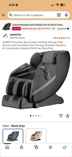 Zero gravity massage chair