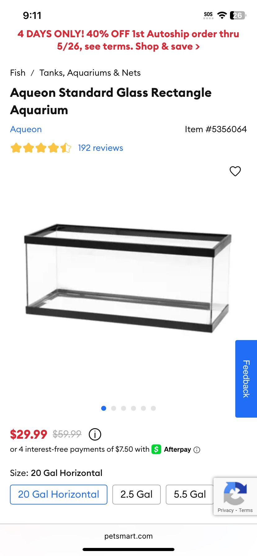 Two 40 Gallon Tanks