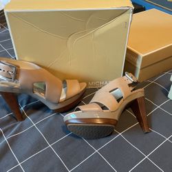 Michael Kors Beige Strappy “Carla” Heels
