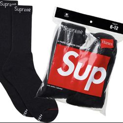 Supreme Hanes Crew Socks 4 Pack New In Bag Supreme New York