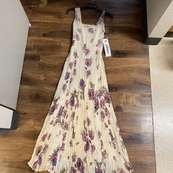 Brand New Woman’s Nostalgia brand pink Floral Maxi Dress Up For Sale 