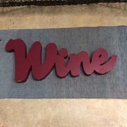 Wooden Wine Sign