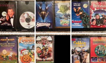 Christmas DVD Lot – Frosty, Grinch, Muppets, Charlie Brown and more…