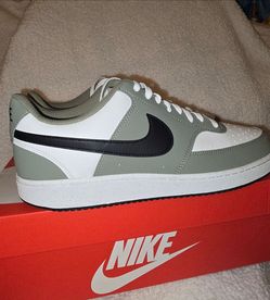 Nike Court Vision Low Summit White/ Silver Sage/Black Men's 12 Women's 13.5 NIB