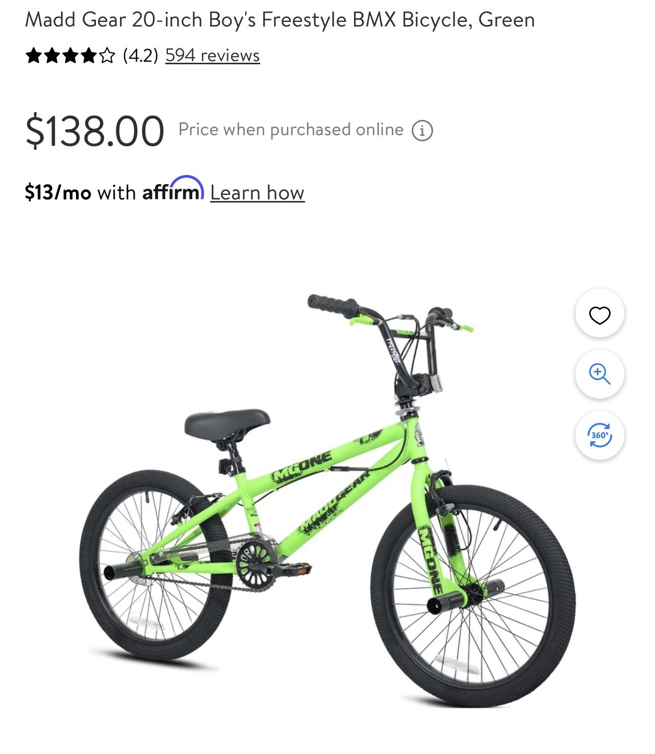 madd gear 20-inch boy's freestyle bmx bicycle Razor Agitator Boys 20 in. D Gray The 20 inch Madd Gear freestyle bike has a super cool blue/black ombre satin finish Kids Bikes Madd Gear 16