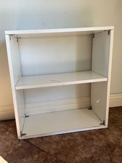 White 2-Shelf Bookcase