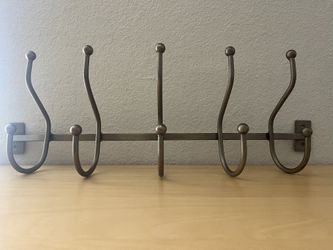 Webster antique brass hook rack