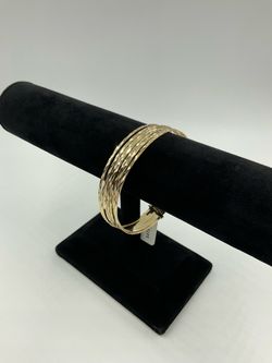 14KT YELLOW GOLD 7.5” SEMANARIO BANGLE BRACELET SET 16.5GR