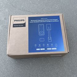 Philips 4000 Series Bluetooth Fingerprint Touchscreen Keypad Smart Deadbolt With WiFi Bridge & Handle Set