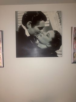 Authentic Large Vintage Canvas Painting 