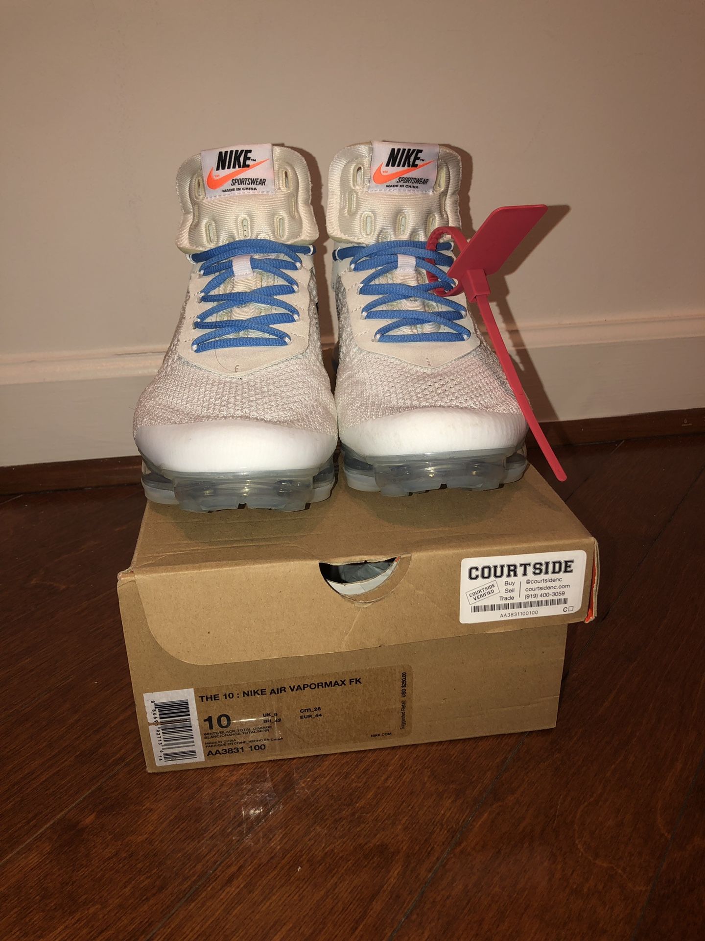 Off white Vapormax ‘Part 2’ Sz 10 $450