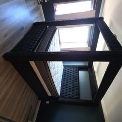 Queen Or King canopy Bed Frame Velvet NEW