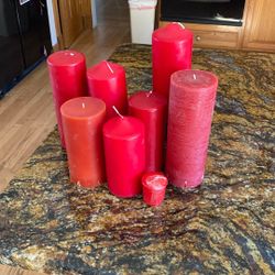Red Pillar Candles 