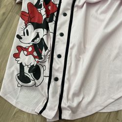 Cute Pink Minnie And Mickey Jersey 