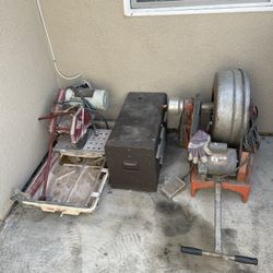 Drain Snake, Toolbox, Tile Saw