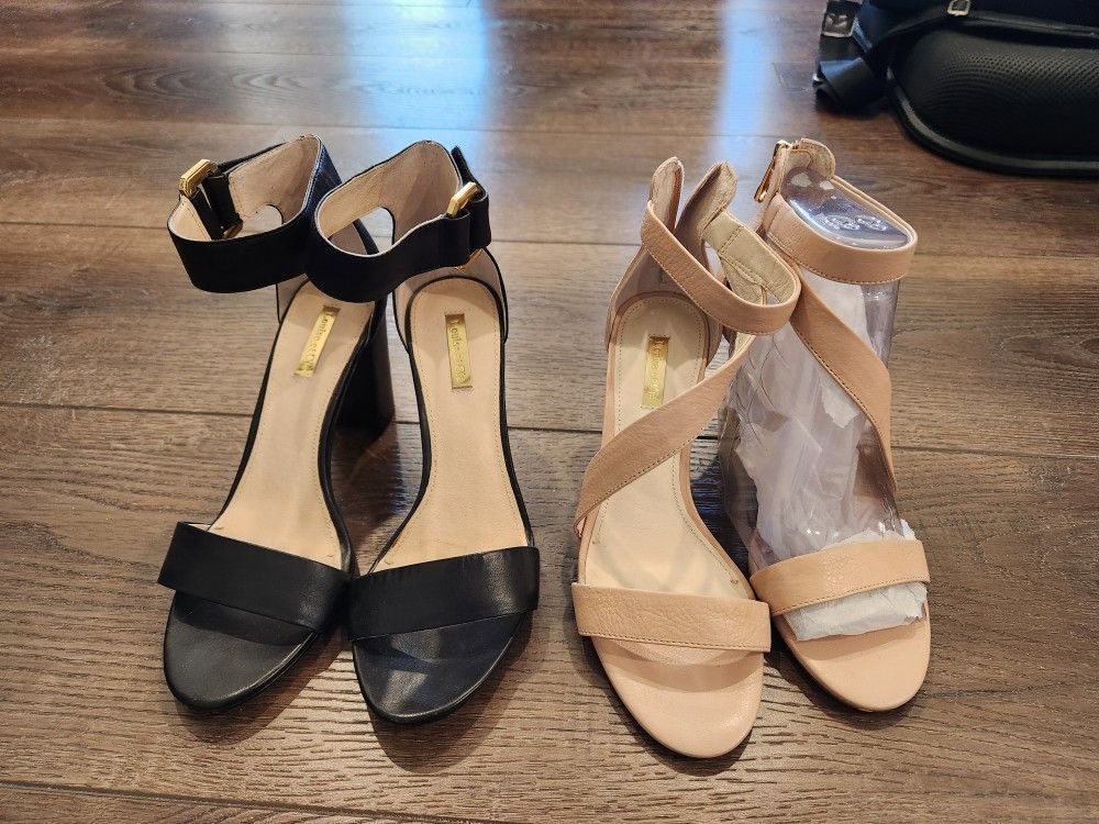 2 pairs of 8M/38 Louise et Cie ankle-strap sandals, good condition